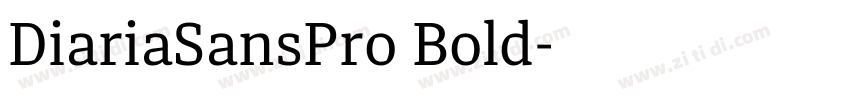 DiariaSansPro Bold字体转换